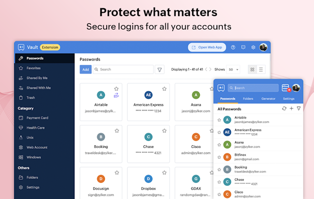 Zoho Vault Chrome Extension